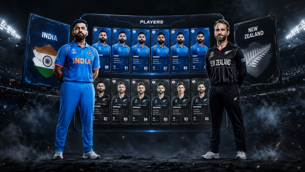 India National Cricket Team Vs New Zealand National Cricket Team Players