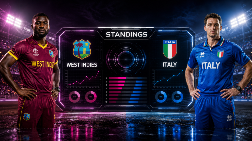 West Indies Cricket Team Vs Italy National Cricket Team Standings