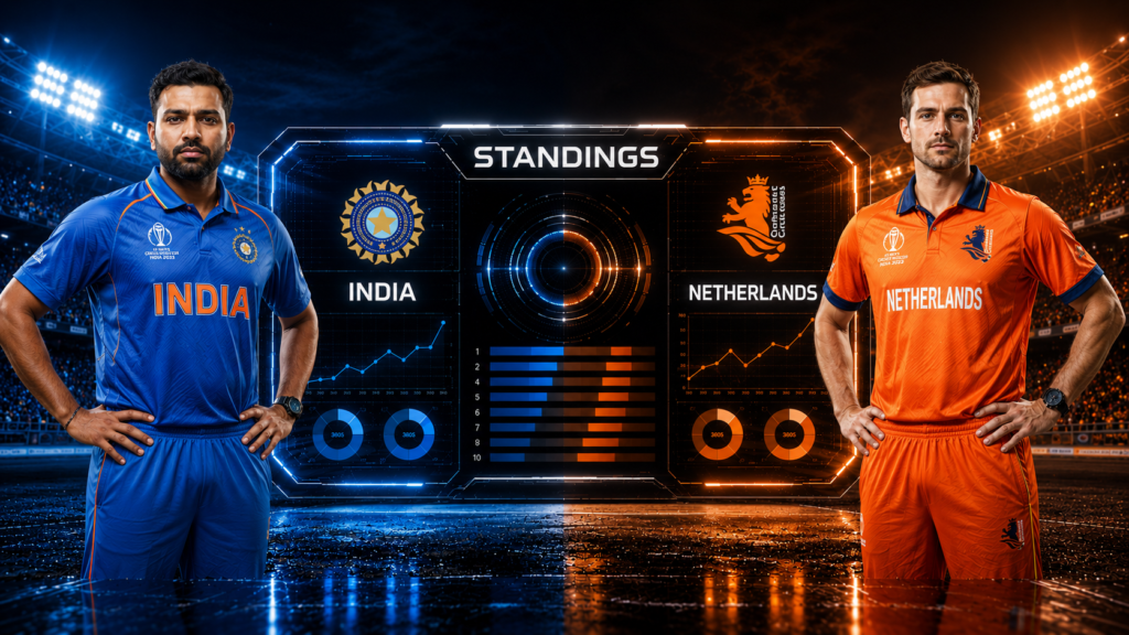 India National Cricket Team Vs Netherlands National Cricket Team Standings