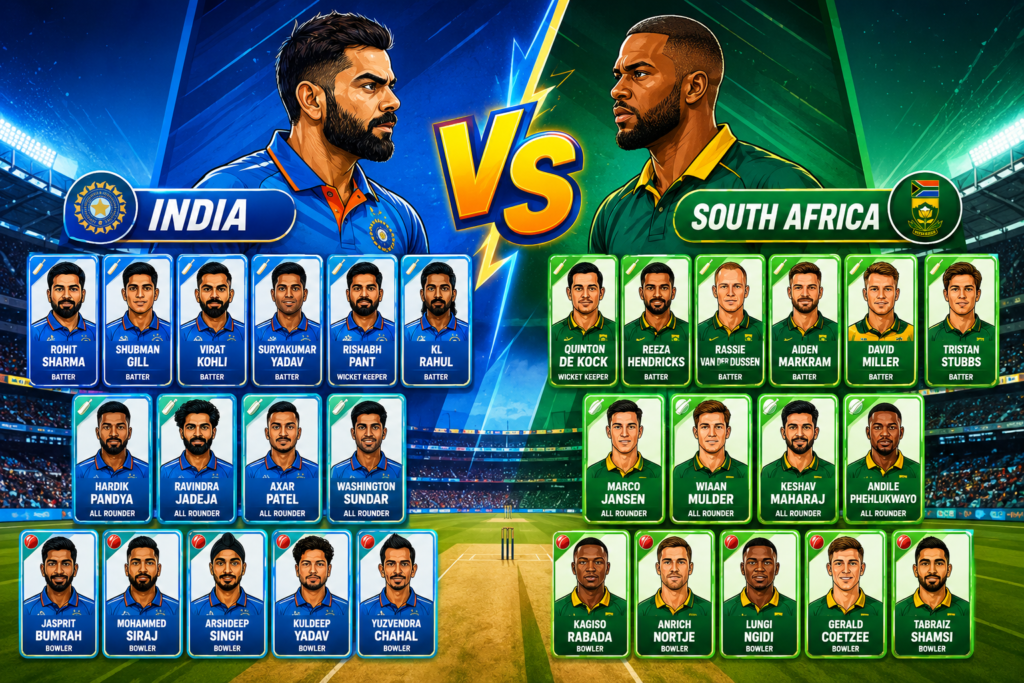India National Cricket Team Vs South Africa National Cricket Team Players
