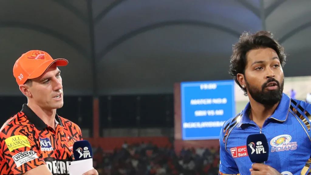 mumbai indians vs sunrisers hyderabad standings